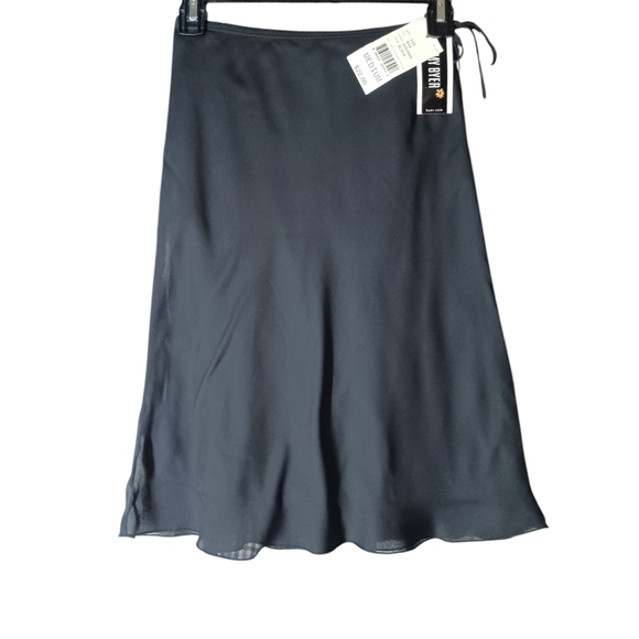 Amy Byer Black Midi Slip Skirt for Work - Picture 1 of 3